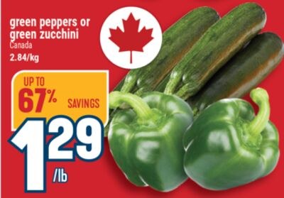 green peppers or green zucchini