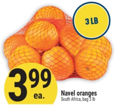 Navel oranges