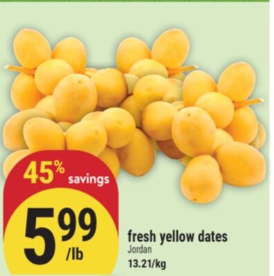 fresh yellow dates