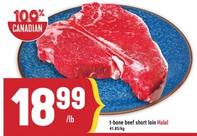 t-bone beef short loin Halal