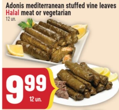 Adonis mediterranean stuffed vine leaves Halal …