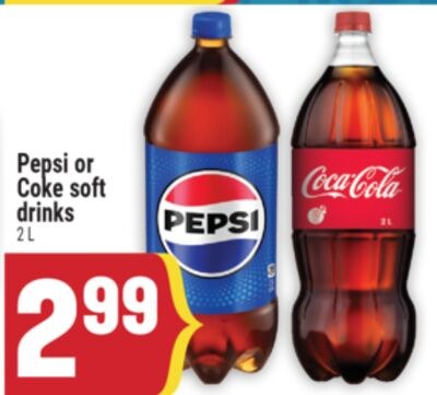 Pepsi or Coke soft drinks