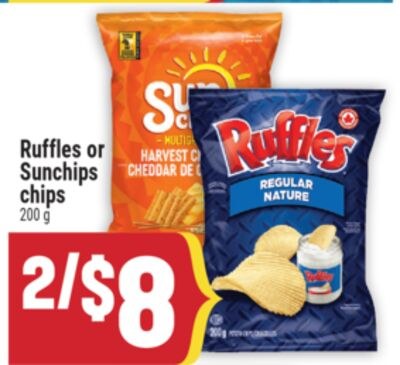Ruffles or Sunchips chips