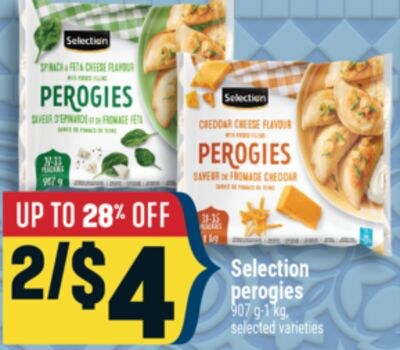 Selection perogies