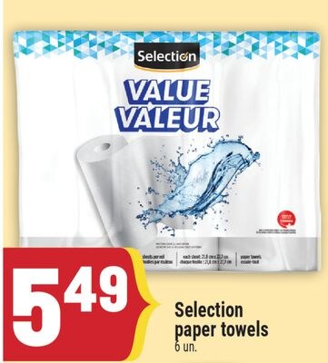 Selection paper towels