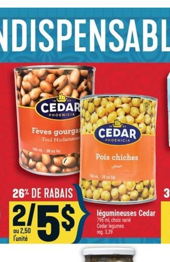 Pois chiches Cedar
