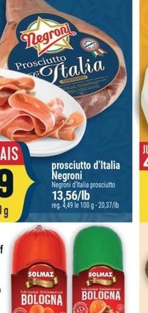 Prosciutto d'Italia Negroni