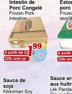 Intestin de Porc Congelé Frozen Pork Intestine