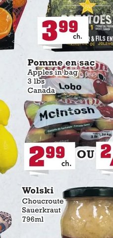 Pomme en sachet