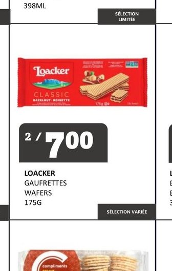 LOACKER GAUFRETTES WAFERS