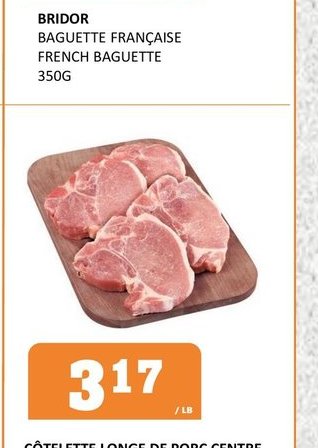 Côtelette Longe de Porc Centre