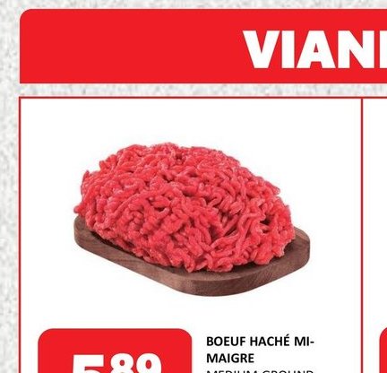 Boeuf haché mi-maigre