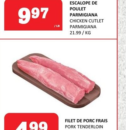 Filet de porc frais