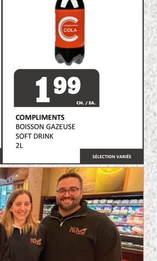 COMPLIMENTS BOISSON GAZEUSE SOFT DRINK