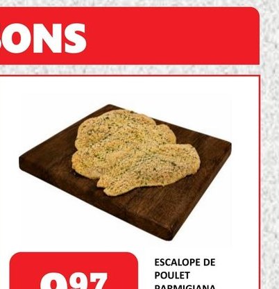 Escalope de poulet parmigiana