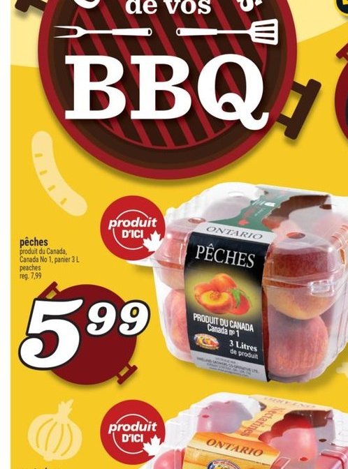 Pêches - Produit local