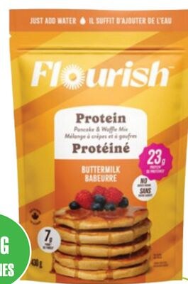 FLOURISH MÉLANGE À CRÊPES ET GAUFRES PROTÉINÉ