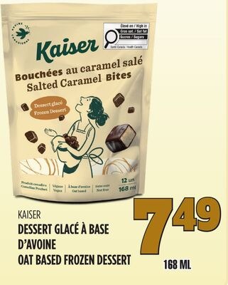 DESSERT GLACÉ À BASE D'AVOINE