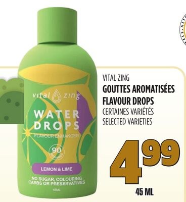 GOUTTES AROMATISÉES VITAL ZING