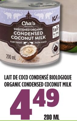 LAIT DE COCO CONDENSÉ BIOLOGIQUE