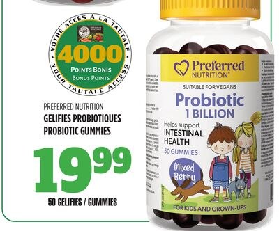 PREFERRED NUTRITION GELIFIES PROBIOTIQUES