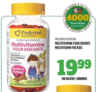 PREFERRED NUTRITION MULTIVITAMINE POUR ENFANTS