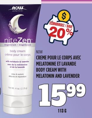 CRÈME POUR LE CORPS AVEC MELATONINE ET LAVANDE …