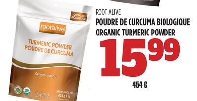 POUDRE DE CURCUMA BIOLOGIQUE ROOT ALIVE