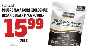 ROOT ALIVE POUDRE MACA NOIRE BIOLOGIQUE