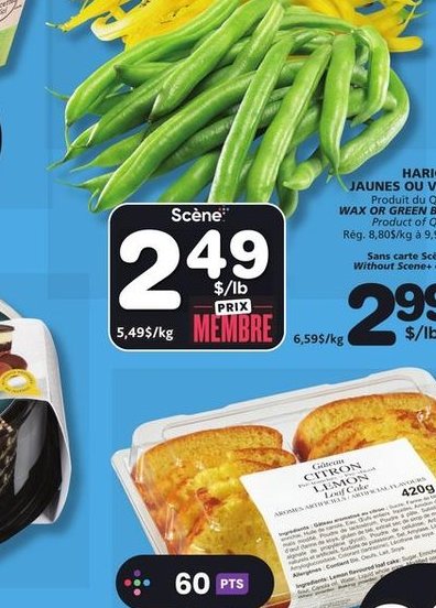 Haricots jaunes ou verts