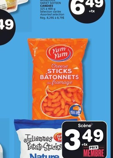 Yum Cheese Sticks Bâtonnets