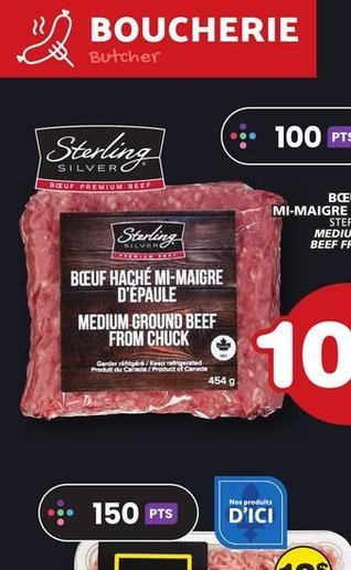 Sterling Beef Hache Mi-Maigre d'Epaule Medium G…