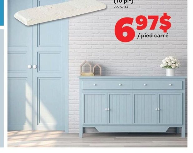 Fausse brique Oslo 8" x 2.5" - Couvre 0,93 m²