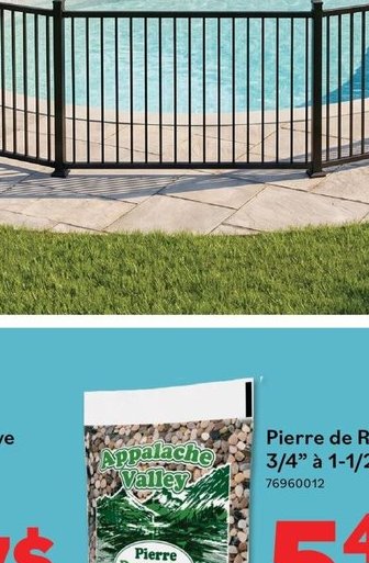 Pierre de Rivière, 5/4" à 1-1/2" 18kg