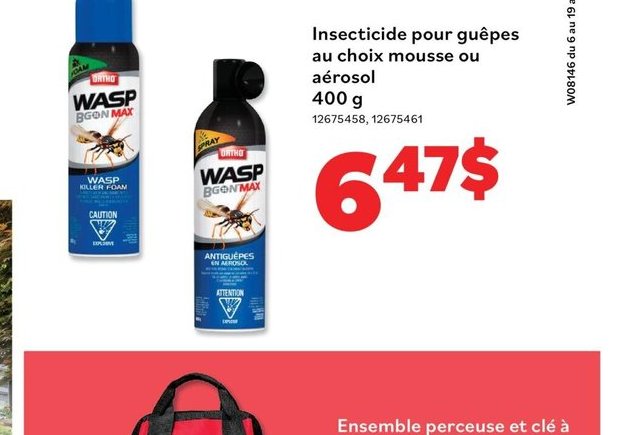Insecticide pour guêpes au choix mousse ou aéro…