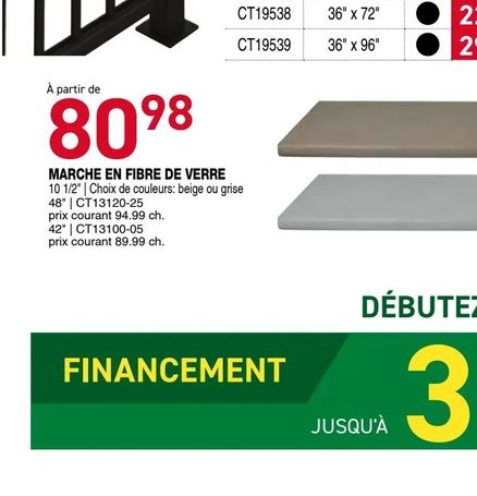 MARCHE EN FIBRE DE VERRE
