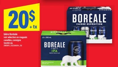 BIÈRE BORÉALE, 12X250ML