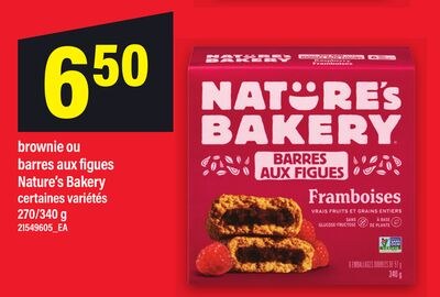 BROWNIE OU BARRES AUX FIGUES NATURE'S BAKERY, 2…