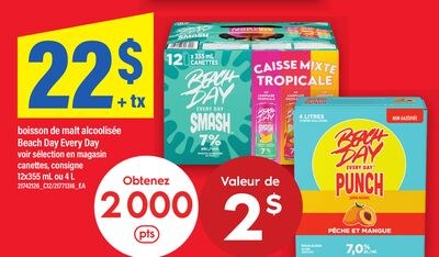 BOISSON DE MALT ALCOOLISÉE BEACH DAY EVERY DAY,…