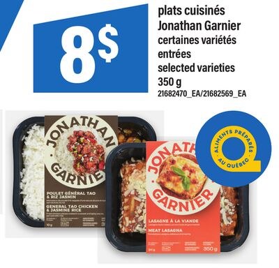 PLATS CUISINÉS JONATHAN GARNIER | ENTRÉES, 350 G