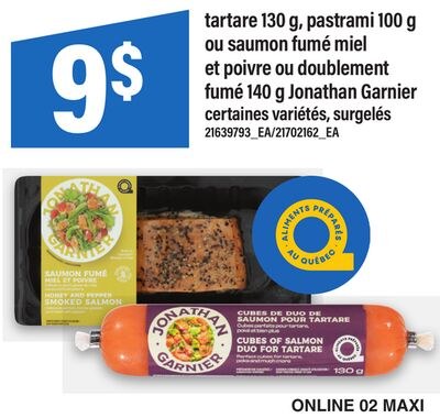 TARTARE 130 G, PASTRAMI 100 G OU SAUMON FUMÉ MI…