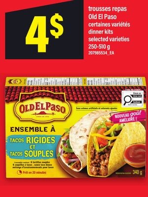 TROUSSES REPAS OLD EL PASO | DINNER KITS, 250-5…
