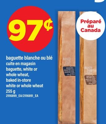 BAGUETTE BLANCHE OU BLÉ CUITE EN MAGASIN | BAGU…
