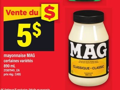 MAYONNAISE MAG, 890 mL