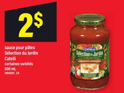 SAUCE POUR PÂTES SÉLECTION DU JARDIN CATELLI, 6…