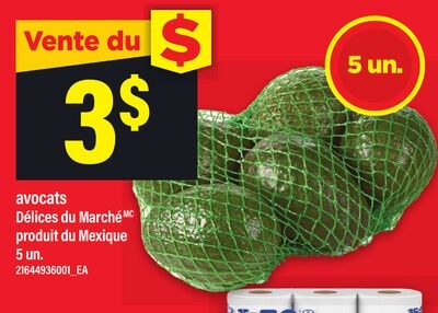 AVOCATS, DÉLICES DU MARCHÉ 5 UN.