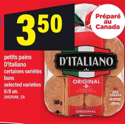 PETITS PAINS D'ITALIANO | BUNS, 6/8 UN.
