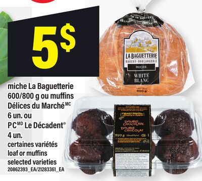 MICHE LA BAGUETTERIE, 600/800 G OU MUFFINS DÉLI…