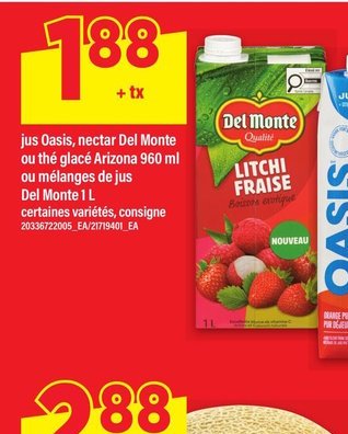 Jus glacé Arome 960 ml Del Monte