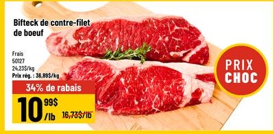 Bifteck de contre-filet de bœuf